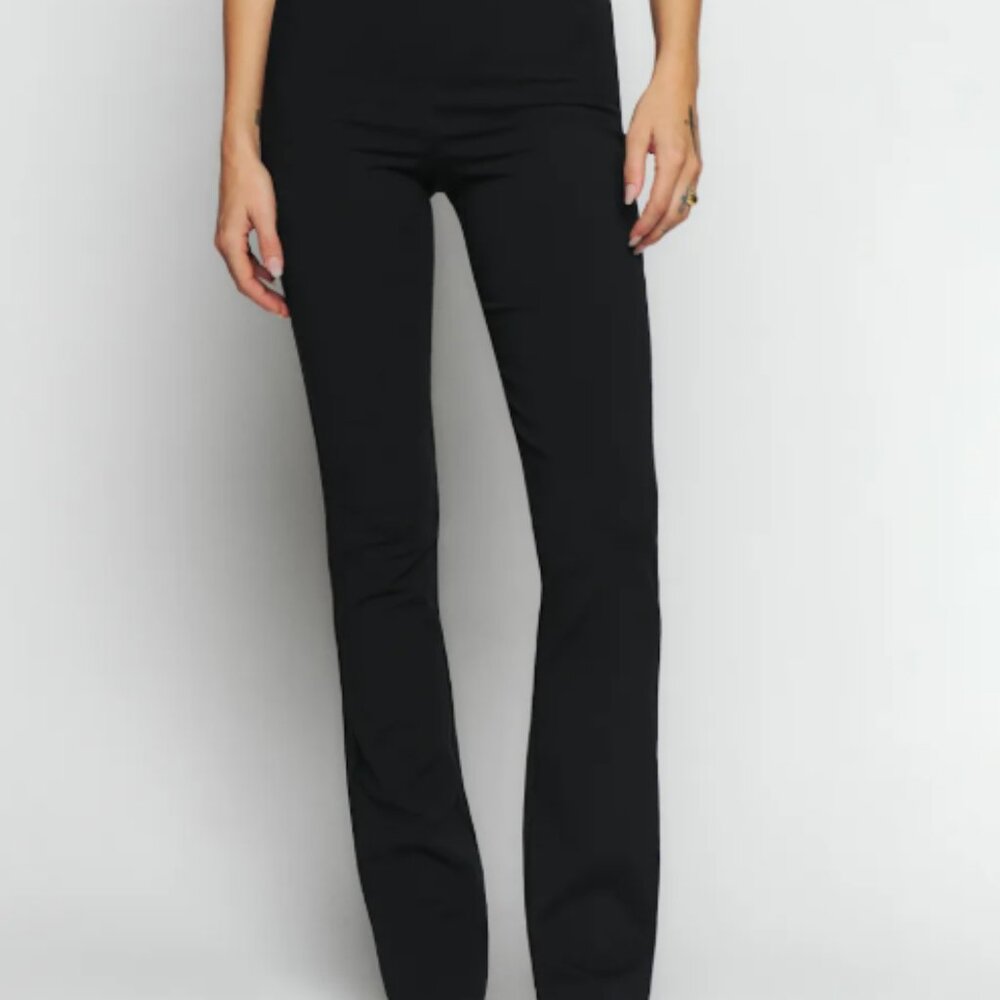 Reformation Black Straight Leg Jumpsuit Pants
